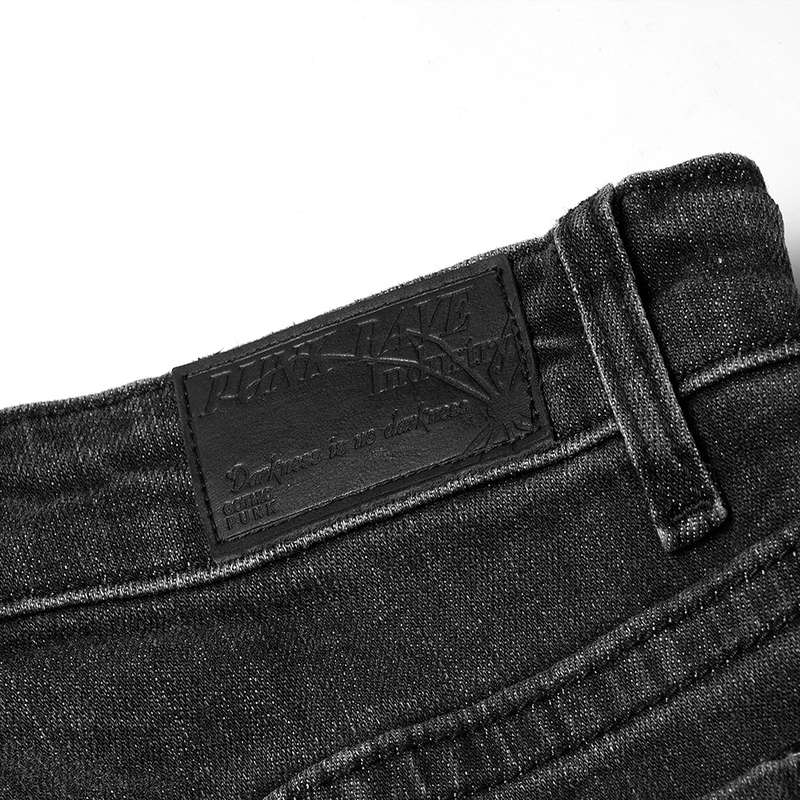 Asymmetric Placket Flare Jeans -S