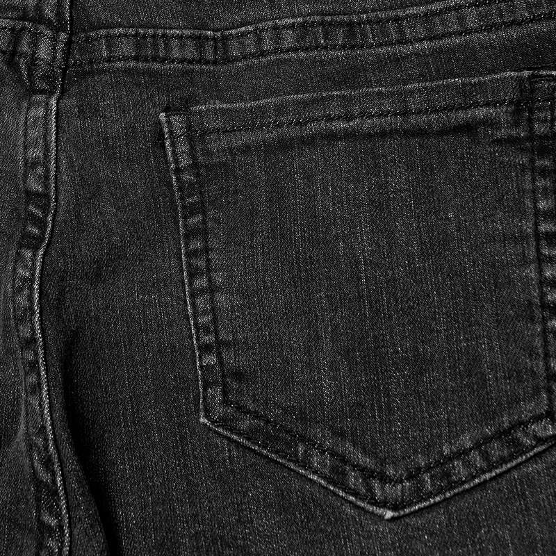 Asymmetric Placket Flare Jeans -S