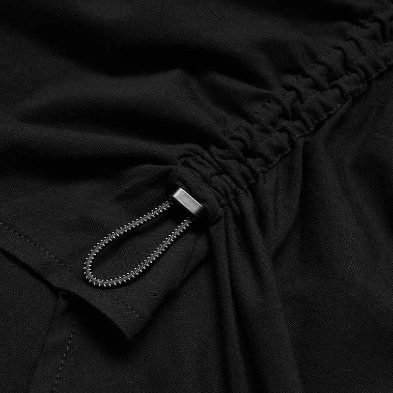 Drawstring Folds Slip Dress - M-L