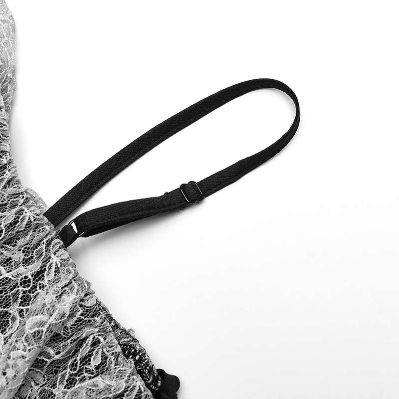Off-Shoulder Lace Edge Chiffon Dress