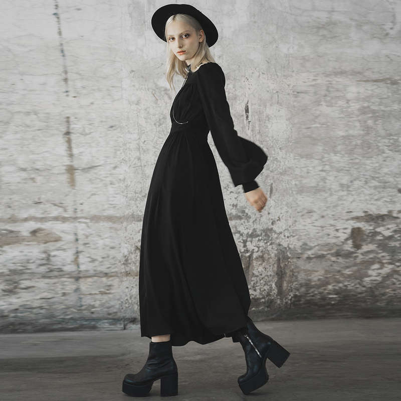 Spliced Slip Maxi Dress -L