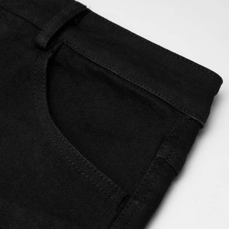 Diagonal Denim Skirt