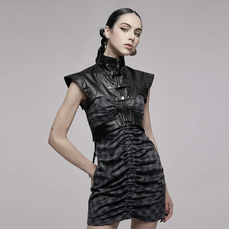 Wide Shoulder Vest With Waist Loop