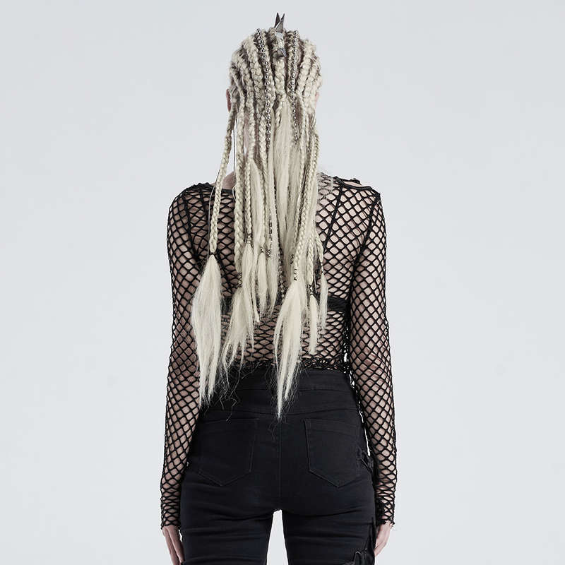 Black Punk Perspective Mesh T-Shirt