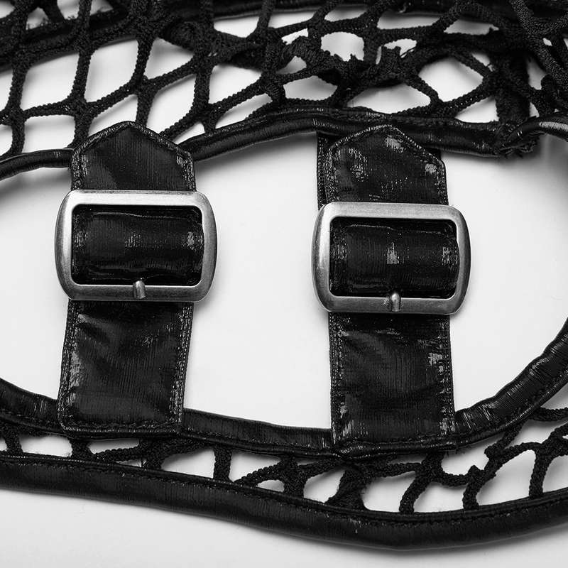 Black Punk Perspective Mesh T-Shirt