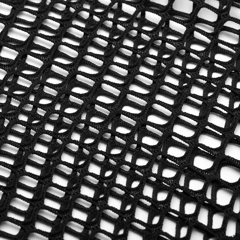 Black Punk Perspective Mesh T-Shirt