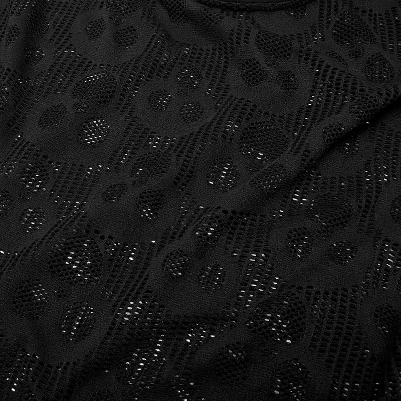 Mesh Long Sleeve Punk T-shirt
