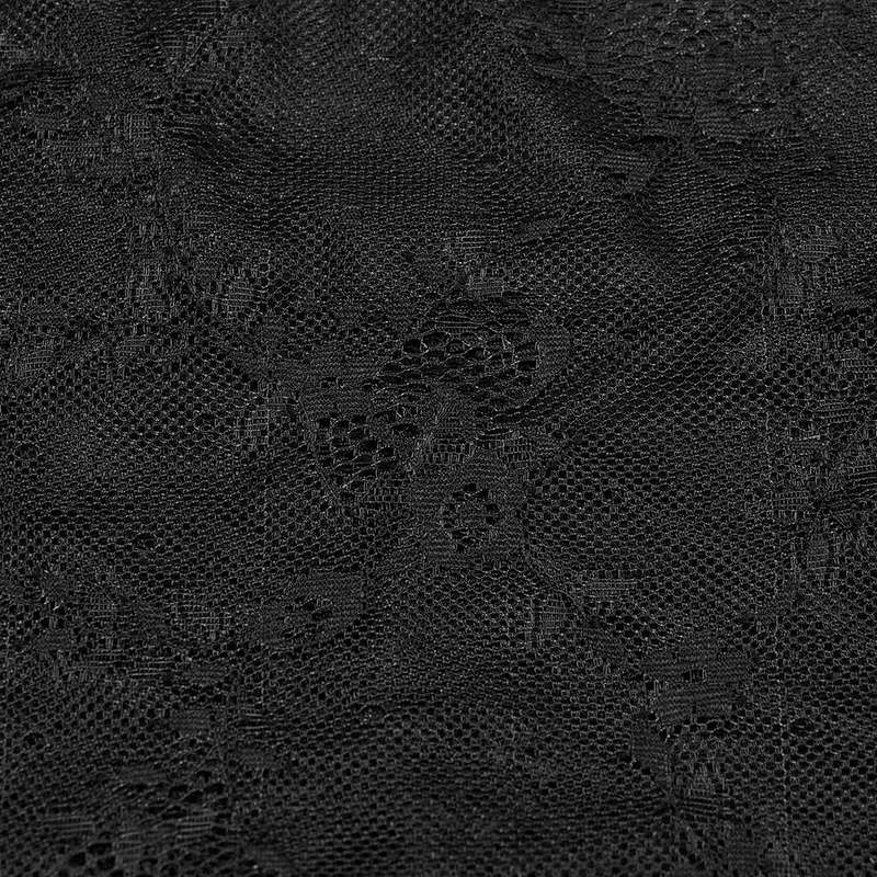 Elegant Puff Sleeves Goth Lace Dress