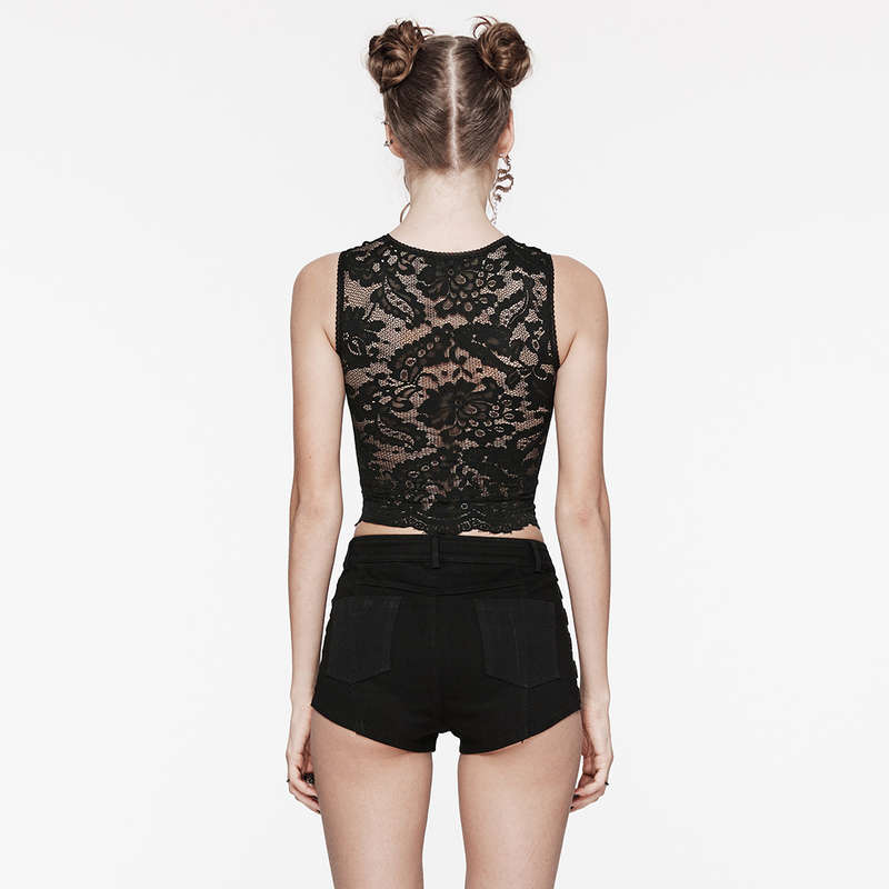 Lace Tank Cropped Top