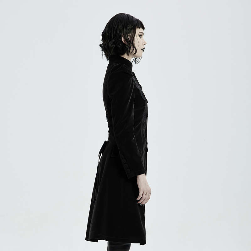 Mid Length Velvet Coat