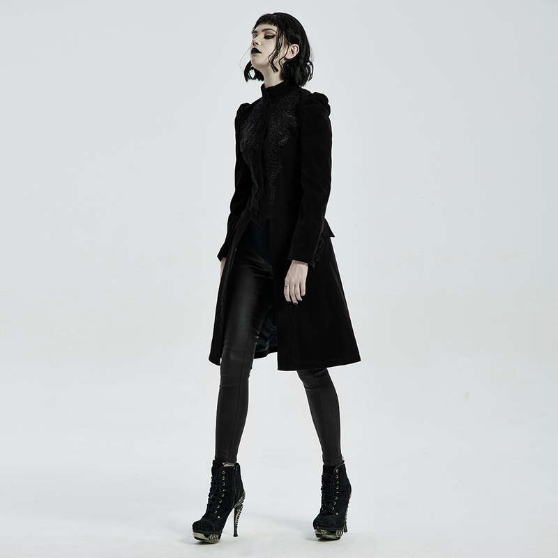Mid Length Velvet Coat