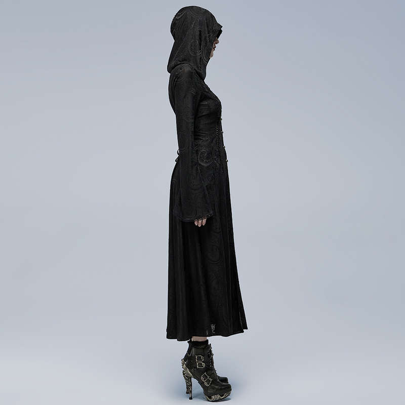 Lace Embroidered Hooded Coat
