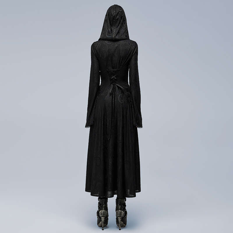 Lace Embroidered Hooded Coat