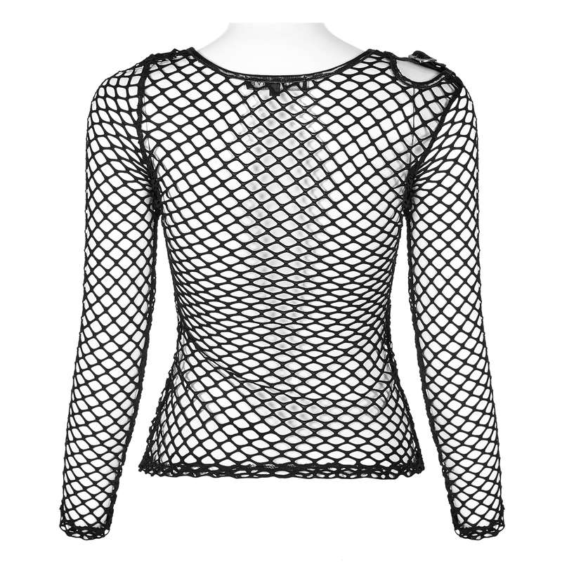 Black Punk Perspective Mesh T-Shirt