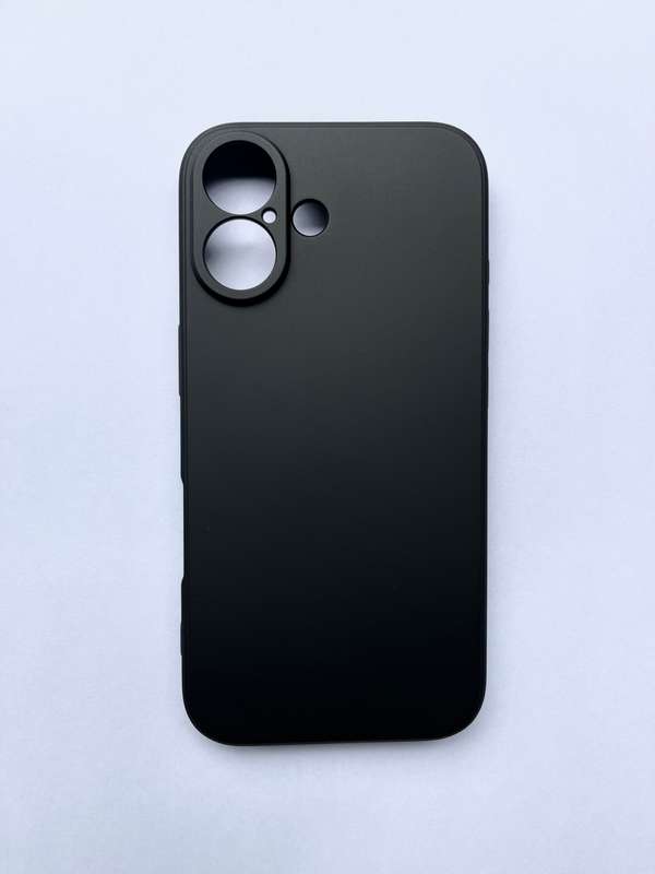 Slim Silicone Cover For iPhone 16 - Black
