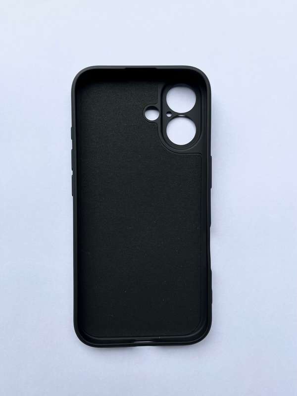 Slim Silicone Cover For iPhone 16 - Black