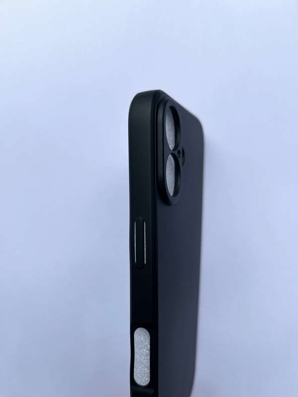 Slim Silicone Cover For iPhone 16 - Black