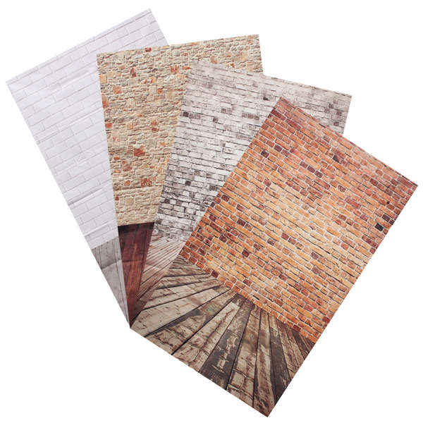3x5ft 0.9x1.5m Wood Grain Brick Thin Photography Background Studio Photo Props