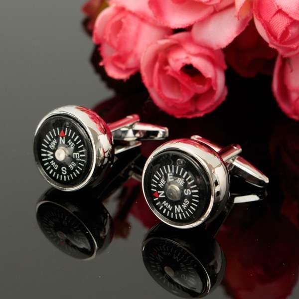 Men Cufflinks Unique Cloisonne Compass Cufflinks Wedding Business Accessories f