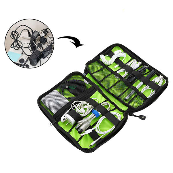 Honana HN-CB2 Waterproof Cable Storage Bag Electronic Accessories Organizer Tra