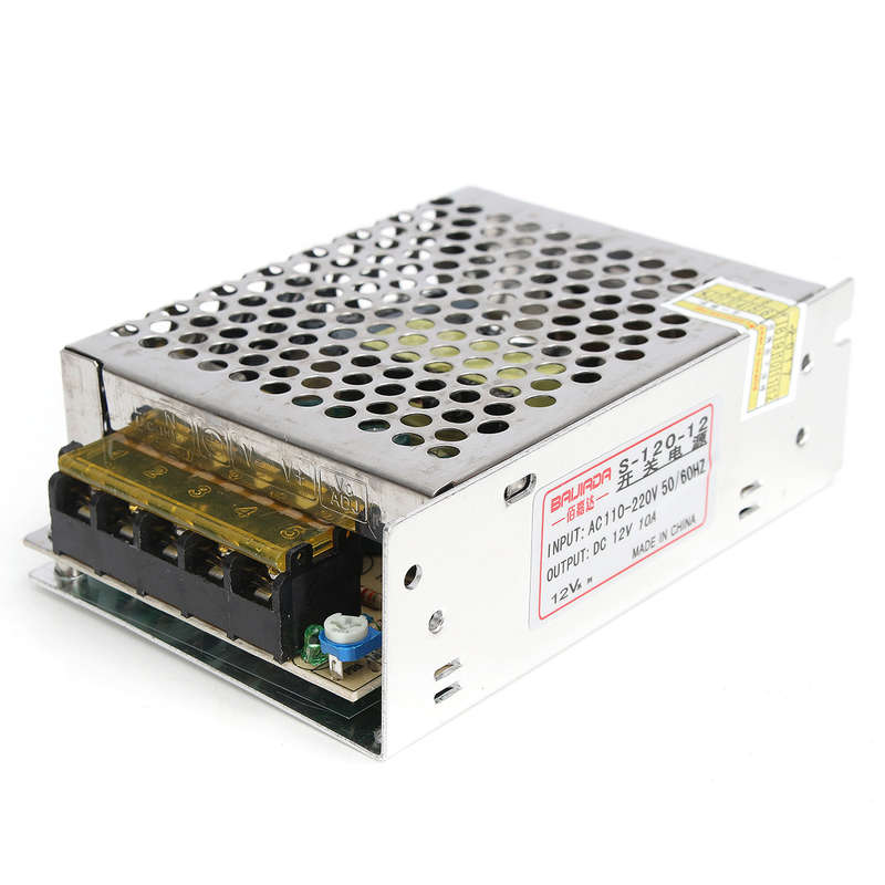 AC 220V To DC 12V 10A 120W Power Supply Lighting Transformer Adapter Driver For