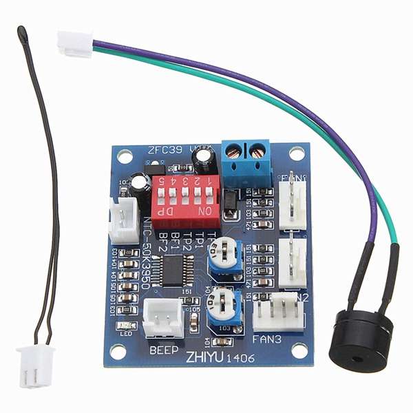 DC 12V Four Wire Thermostat PWM PC CPU Fan Temperature Control Speed Controller