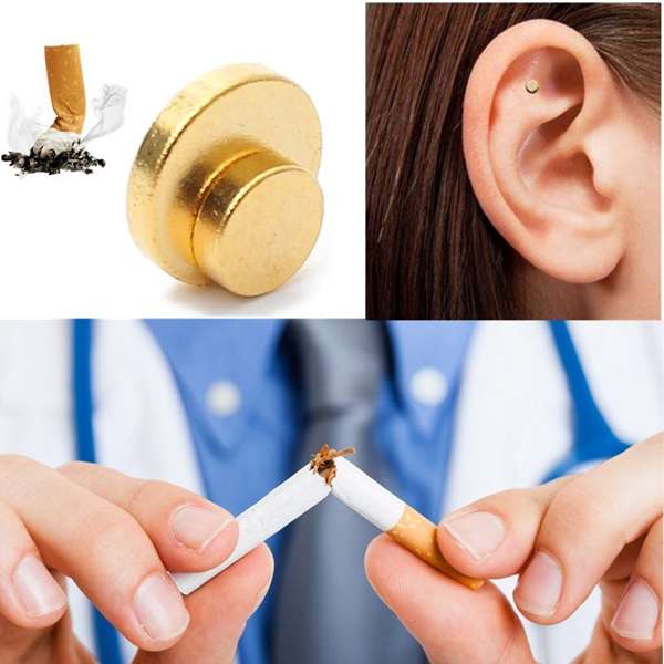 2pcs Auricular Therapy Quit Smoking Magnet Stop Anti Smoke No Cigarette