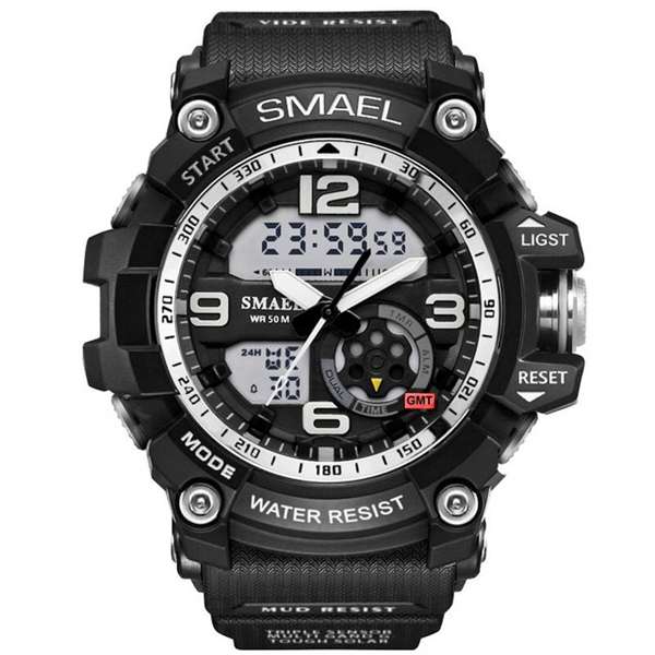 SMAEL 1617 LED Digital Watch Digital Analog Dual Display Japan Movement Men Wat
