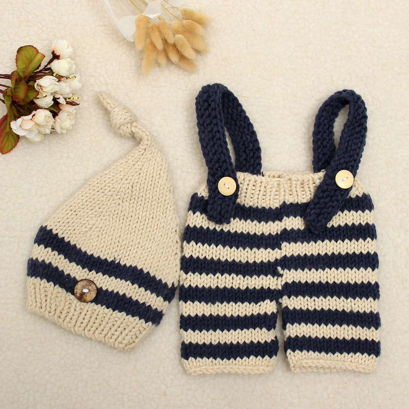 Newborn Baby Girls Boys Crochet Knit Costume Photo Photography Prop Outfits Pan