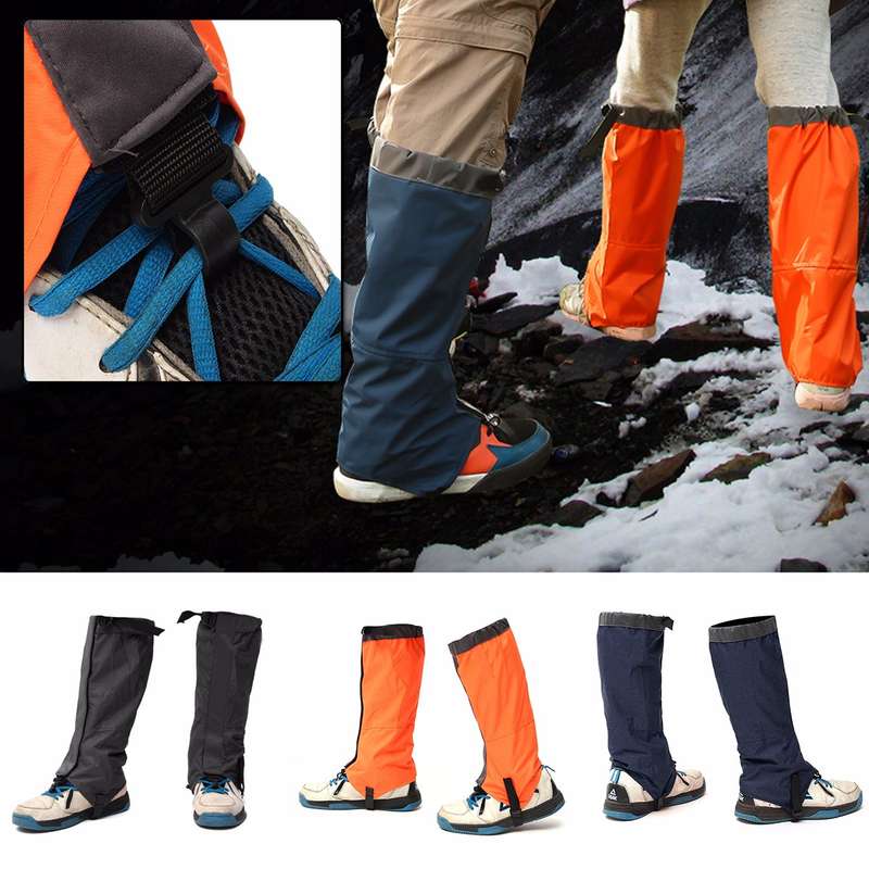 Outdoor Climbing Waterproof Gaiters Snow Legging Shoes Cover Protector For Camp