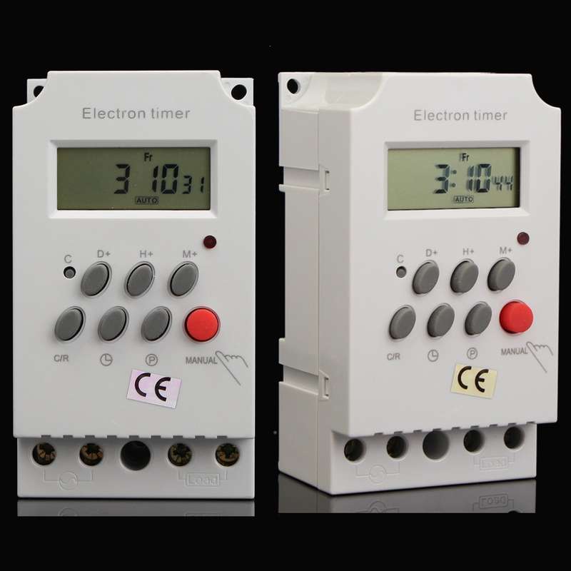 Digital Electronic Timer Switch AC 220V 25A Din Rail Programmable