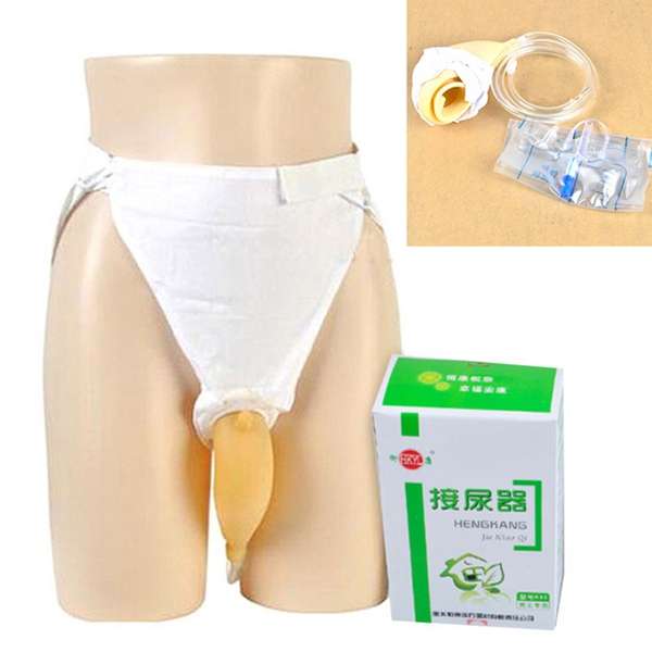 1 Set Male Urinal Pee Holder Bag Test Bladder Incontinence Aid Bathroom Health