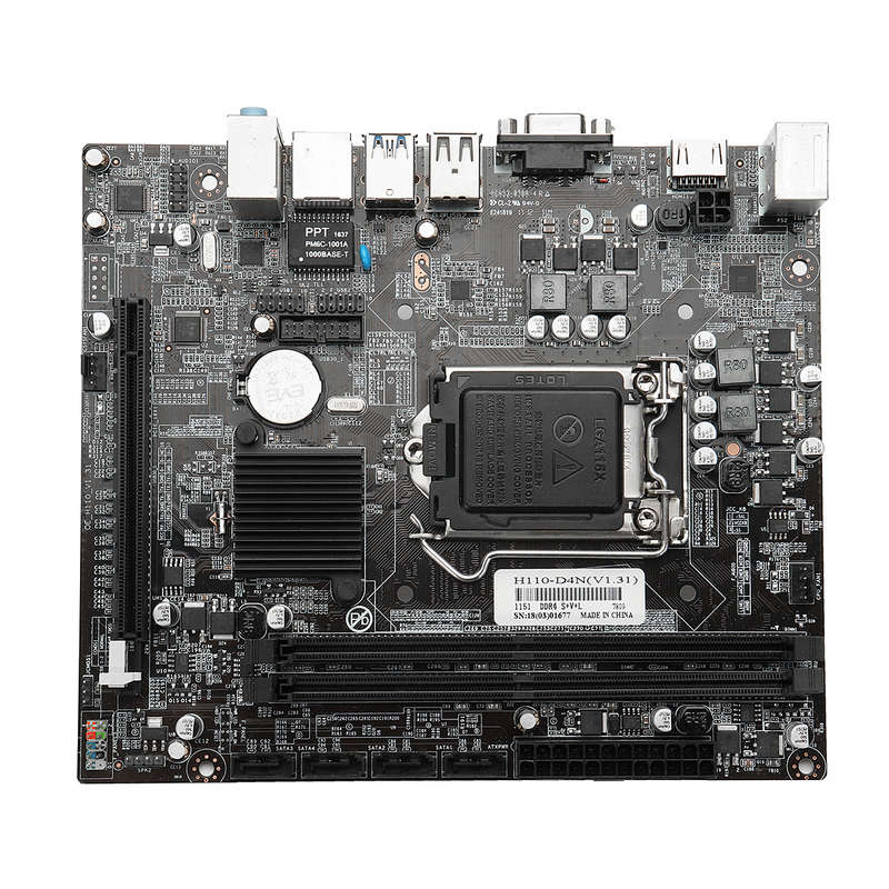 H110 Motherboard 2 DIMM Channel 2 DDR4 2133MHz Support LGA1151 Intel i3/i5/i7 S