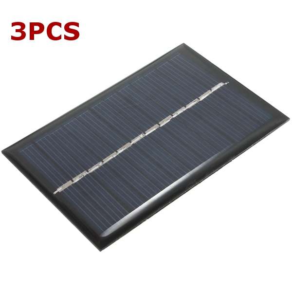3PCS 6PCS 6V 100mA 0.6W Polycrystalline Mini Epoxy Solar Panel Photovoltaic Pan