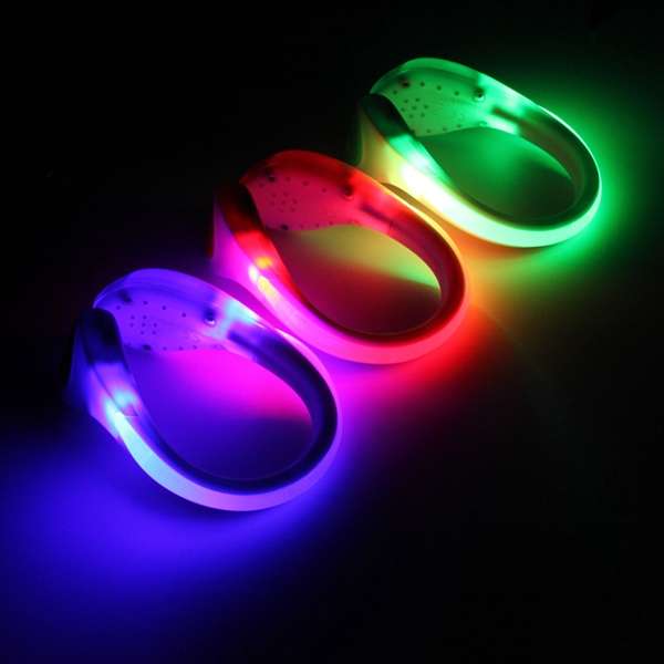LED Sports Luminous Shoe Clip Light Night Safety Warning Bike Cycling Running S