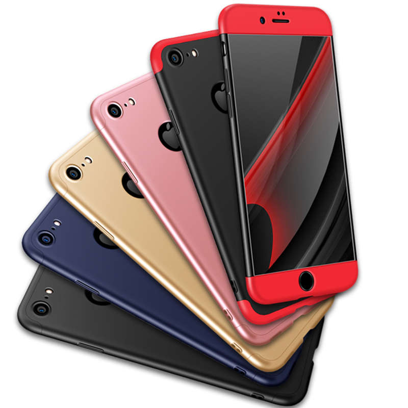 Bakeey¿¿¿ 3 in 1 Double Dip 360¿¿ Full Protection Hard PC Cover Case for iPhone