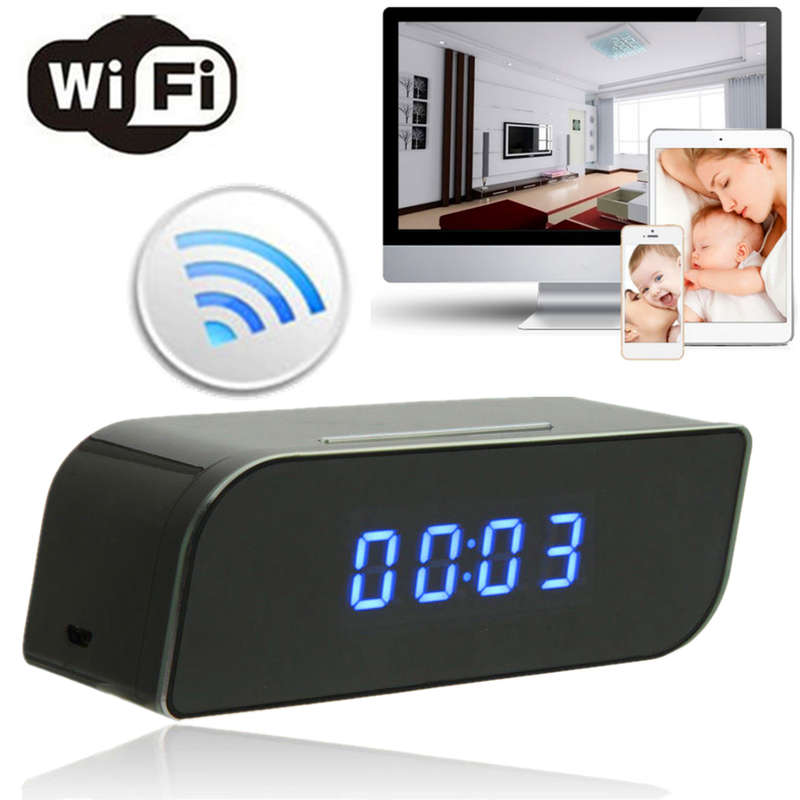 HD 720P Wireless Wifi IP Spy Hidden Camera Motion Security Alarm Clock IR DV