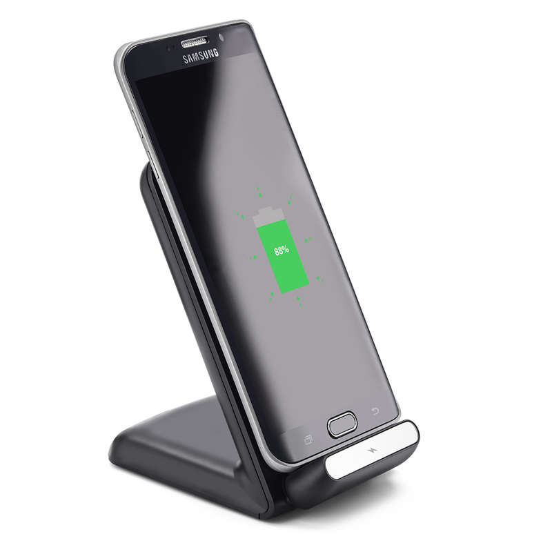 3 Coils Qi Wireless Fast Charger Charging Stand Dock Holder For Samsung S8 Galaxy Lumia