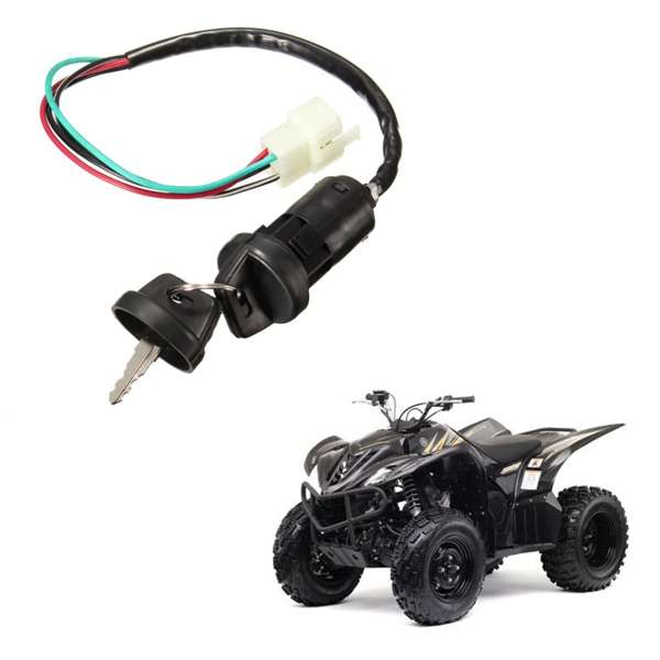 Universal Ignition Barrel Switch 4 Wires 2 Key For Motorcycle Pit Dirt Bike Qua