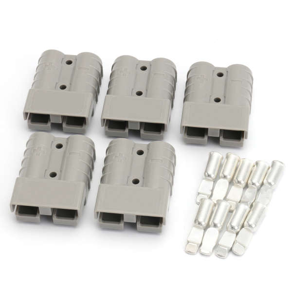 5Pcs 600V 50A 50Amp Anderson Style Grey Plug Connector Carvan Charger Battery C