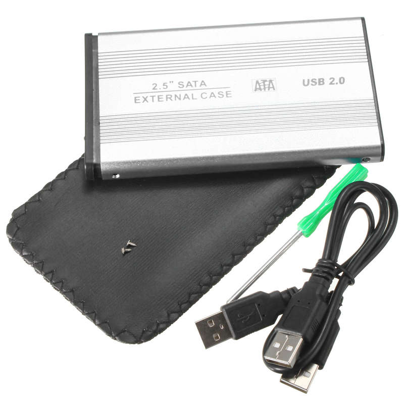 2.5 inch SATA to USB 2.0 HDD Hard Drive External Enclosure Hard Drive Case Caddy