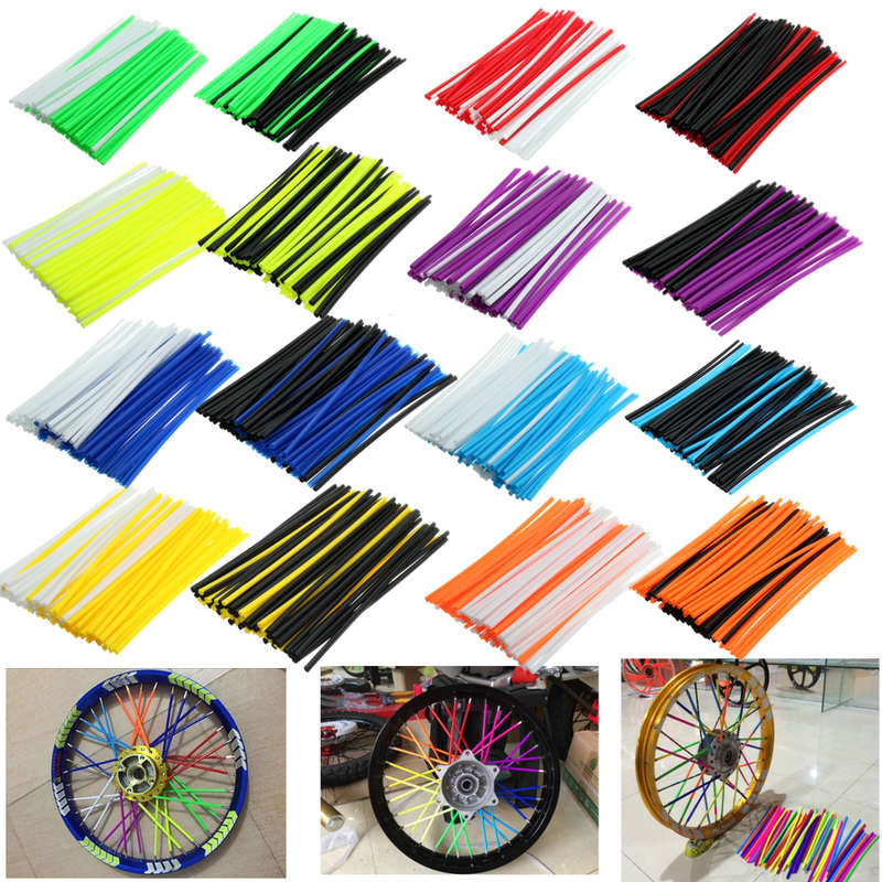Universal Motocross Wheel Rim Spoke Wrap Skin Cover For KX KTM SX SXF XC EXCF D