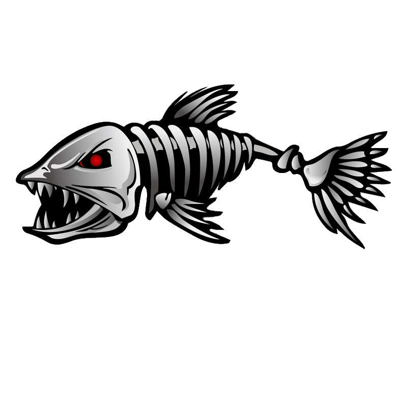 15x6cm Bone Fish Personalized Car Stickers Auto Truck Vehicle Motorcycle Decal