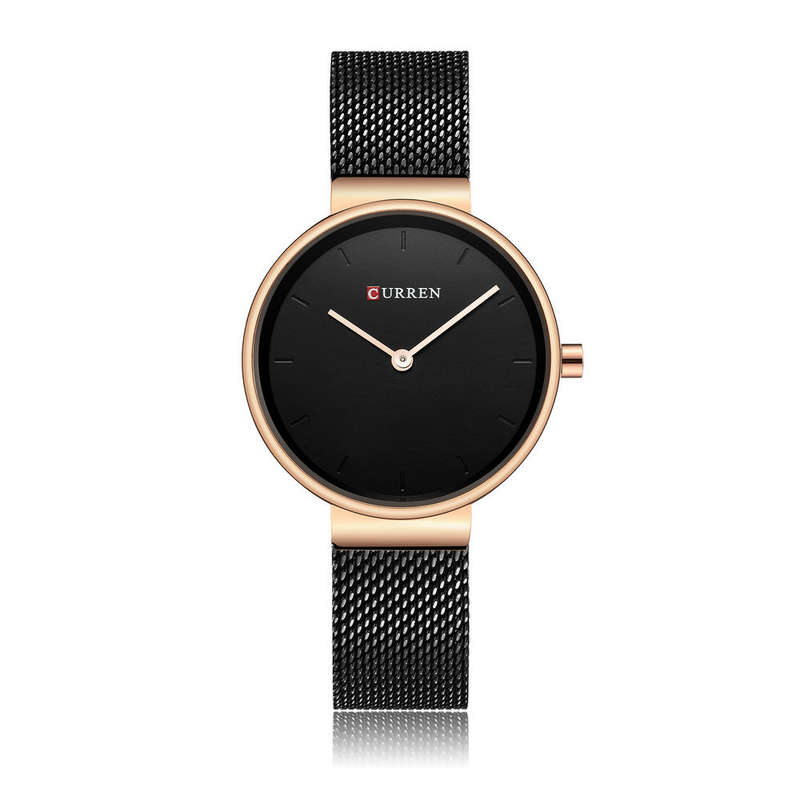 CURREN 9016 Women Quartz Watch Casual Style Simple Dial Luxury Alloy Strap Lady