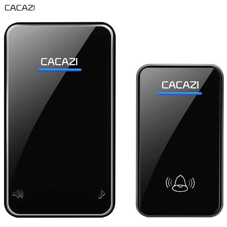 CACAZI Wireless Doorbell Waterproof DC 12V 300M Remote Door Bell Chime Ring 110