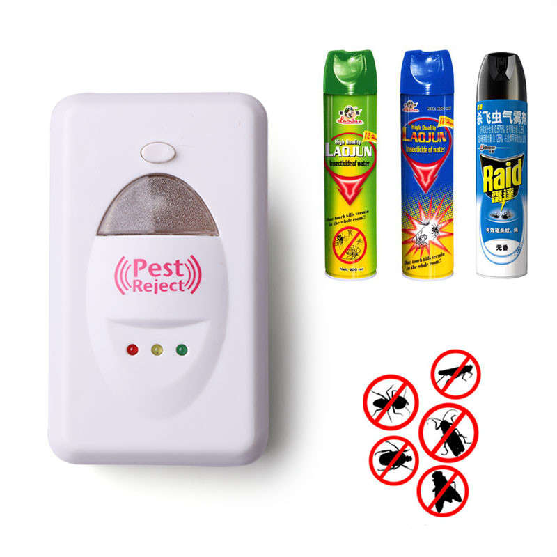 Pest Repeller Electronic Ultrasonic Anti Pest Bug Mosquito Cockroach Mouse Kill