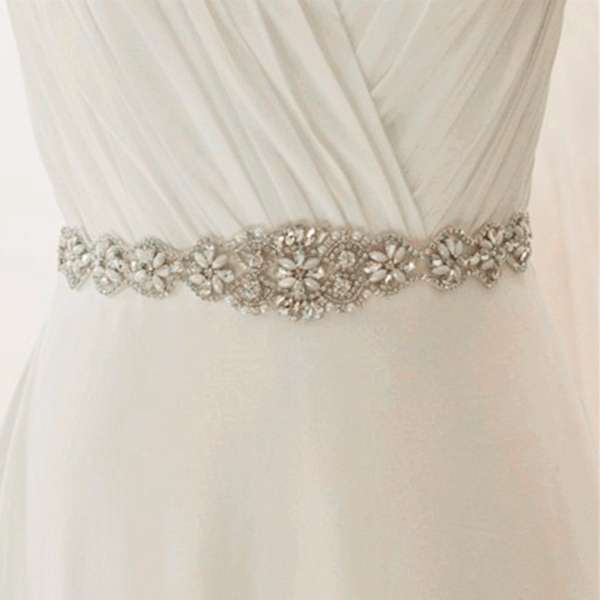 Bridal Vintage Crystal Sash-Rhinestone Diamond  Ribbon Wedding Dress Belt