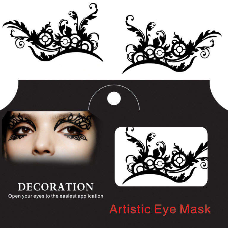 Eye Tattoo Sticker Halloween Squishy Eyes Liner Lace Fretwork Papercut Temporar