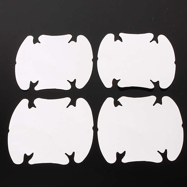 4Pcs Car Door Wrist Handles Protective Film Vinyl Stickers Transparent
