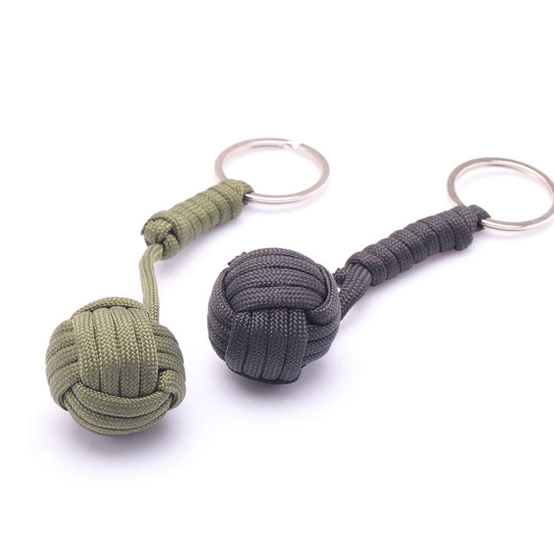 B039 Security Protection Monkey Fist Steel Ball Bearing Self Defense Lanyard Su
